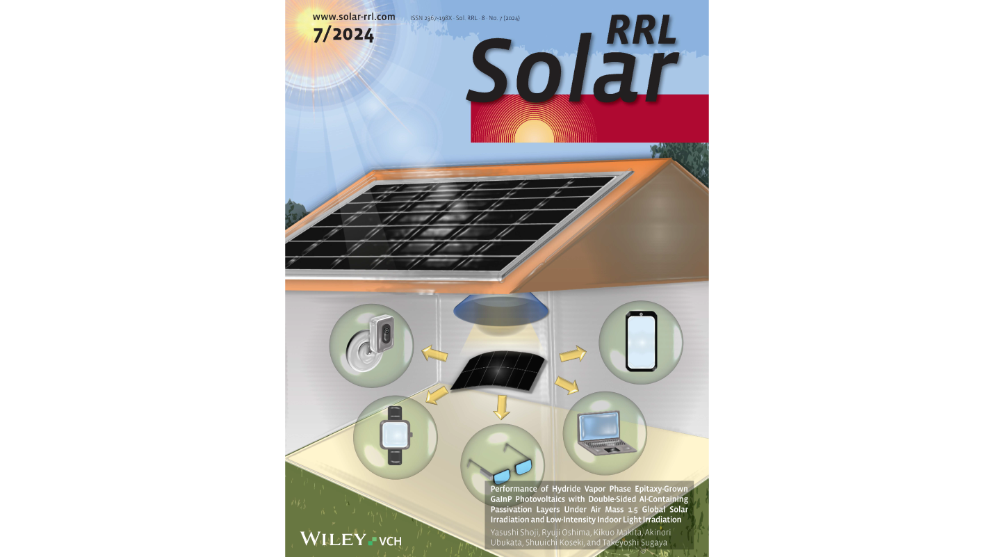 Selected as the Journal Cover | Performance of Hydride Vapor Phase Epitaxy-Grown GaInP Photovoltaics with Double-Sided Al-Containing Passivation Layers Under Air Mass 1.5 Global Solar Irradiation and Low-Intensity Indoor Light Irradiation (Solar RRL)